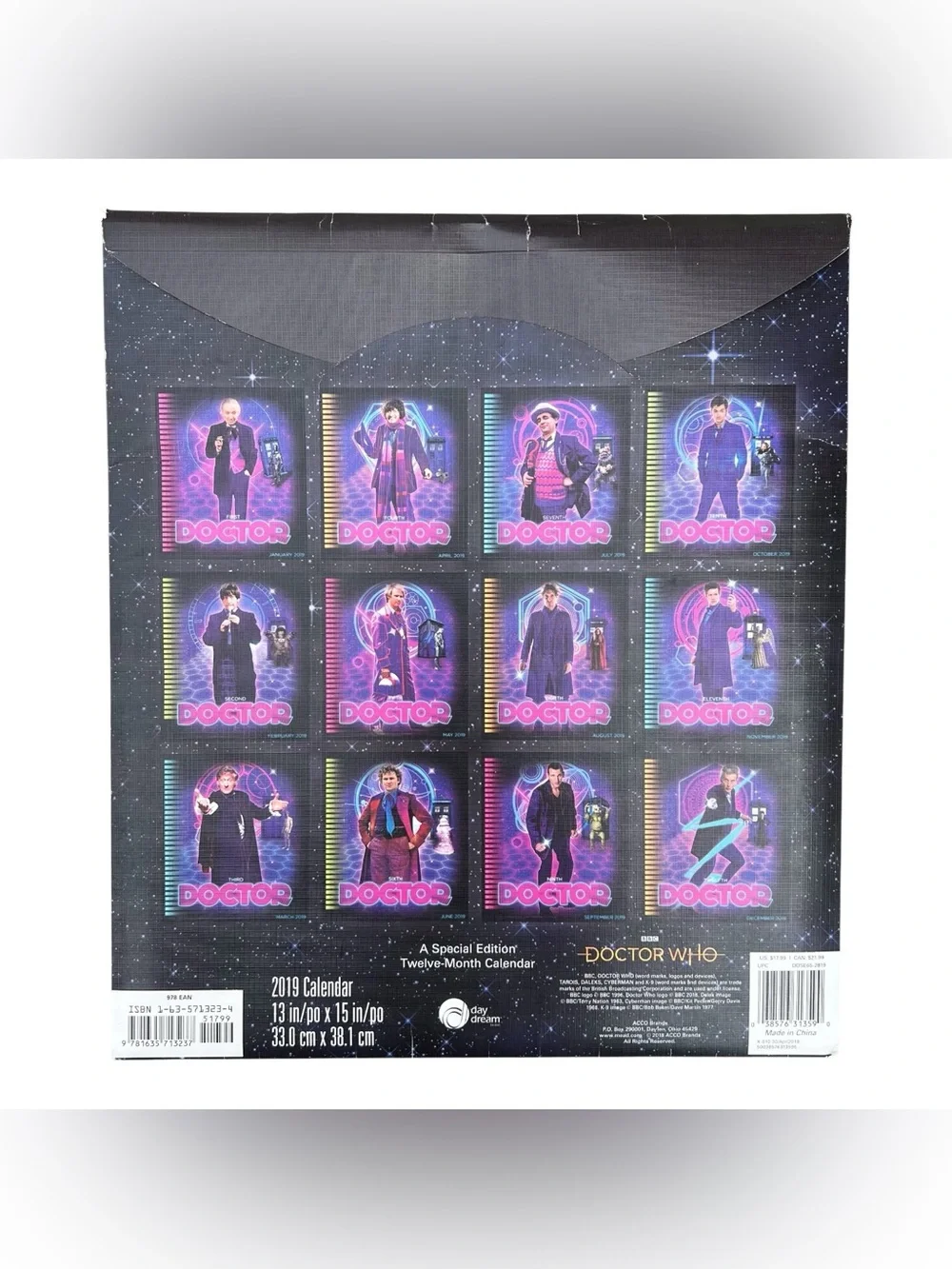 BBC Doctor Who Special 12 Month 2019 Calendar